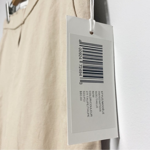 Nwt Hudson North Linen Blend Everyday Taupe Color Pants Size M - Picture 4 of 9